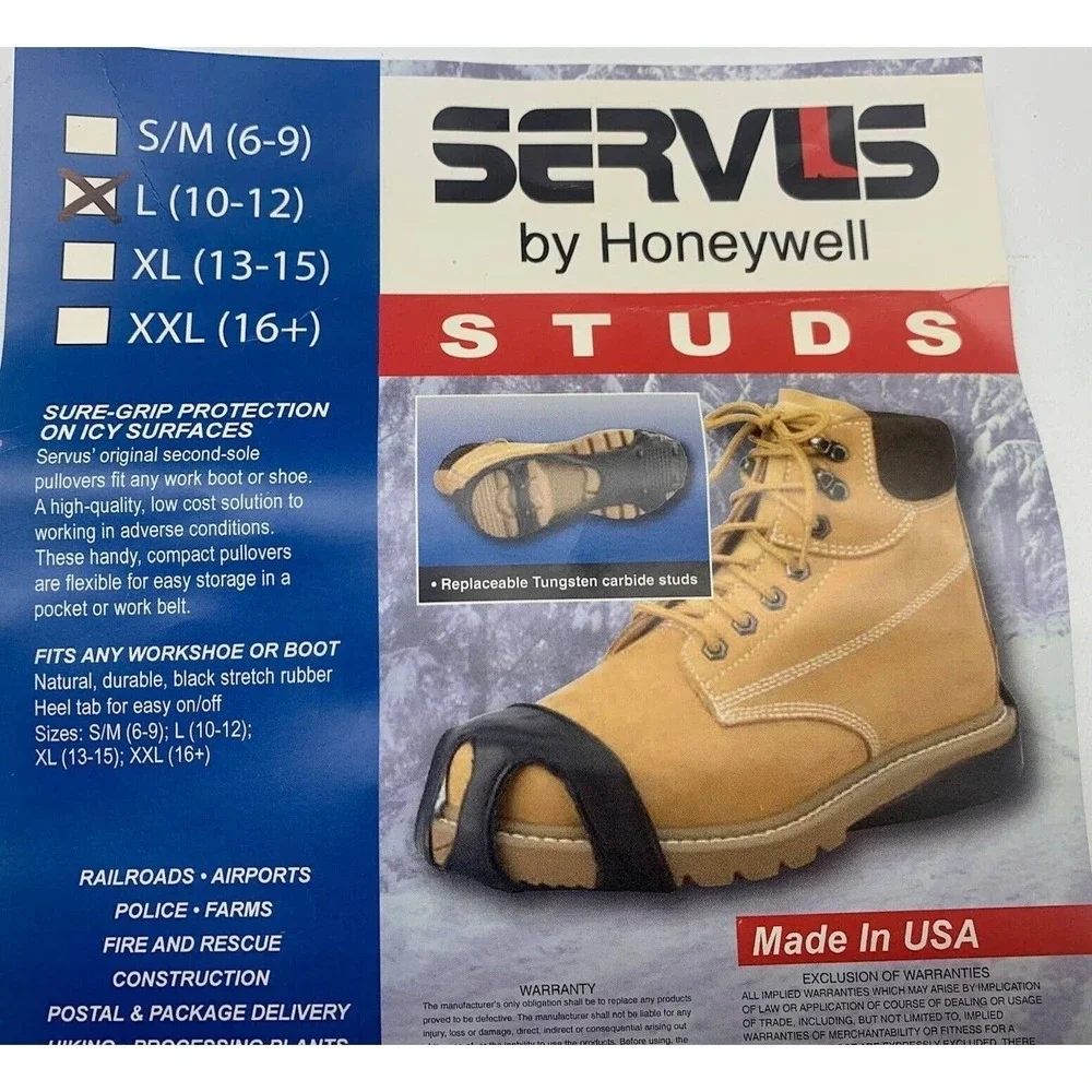 Servus By Honeywell Sure Grip Studs For Mens XL (13-15)‎ Boots Workshoes New
